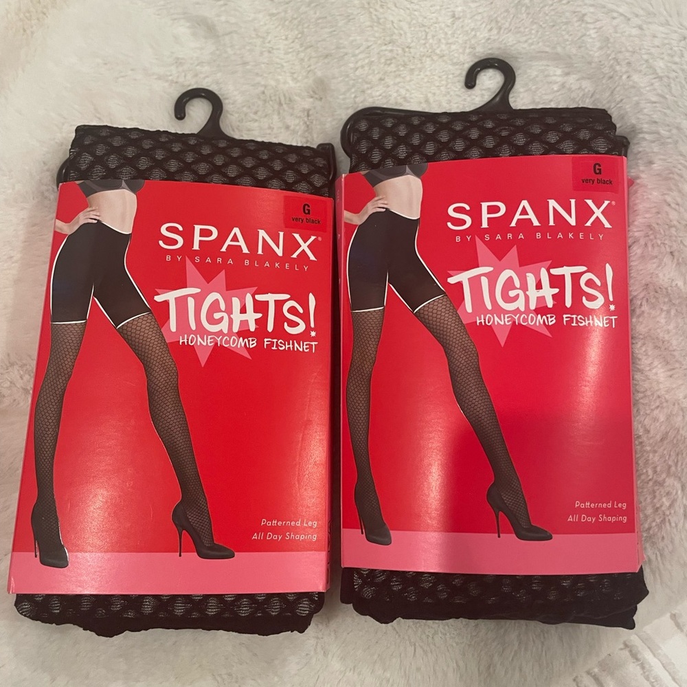 Spanx Tights Honeycomb Fishnet Size G NWT
